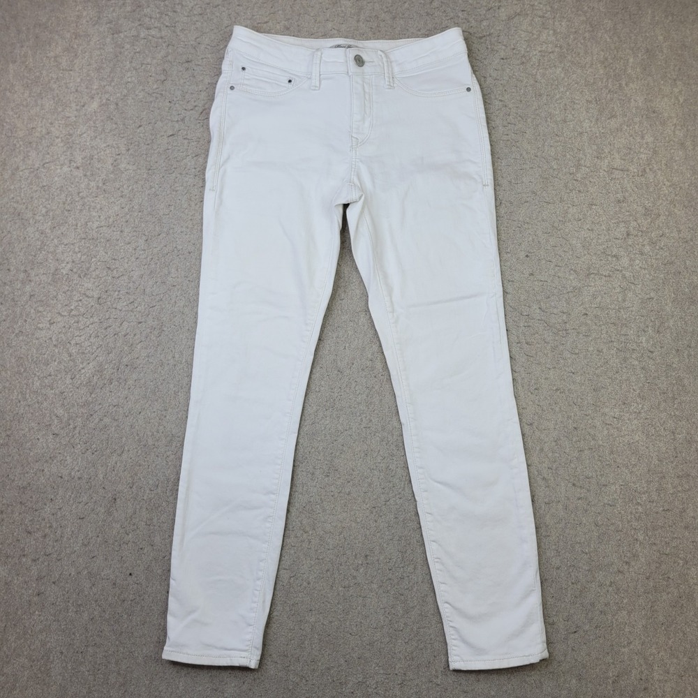 Mavi Jeans Womens 26 White Denim Pants Adriana Ankle Stretch Preppy‎